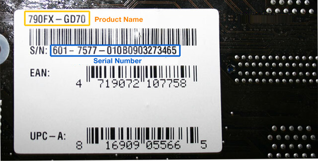 motherboard serial number msi
